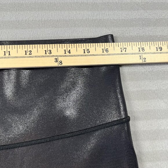 Knix Pants Womens XL Black Faux Leather Leggings High Rise Shiny Stretch Coated - Picture 5 of 9